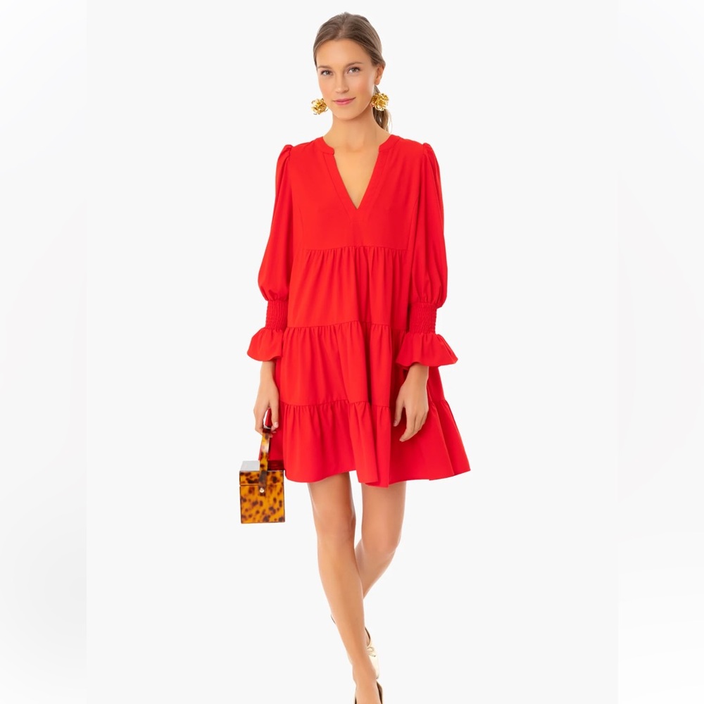 Tuckernuck Red Crepe Kenzo Dress - Pomander Place
